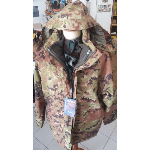 PARKA IMPERMEABILE TRASPIRANTE A DUE CAPPUCCI - GEN. 2° -  VEGETATO.