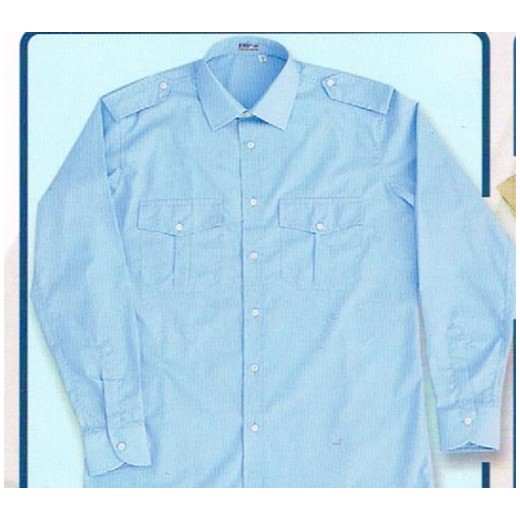 CAMICIA AZZURRA DIVISA  TASCHINI E SPALLINE