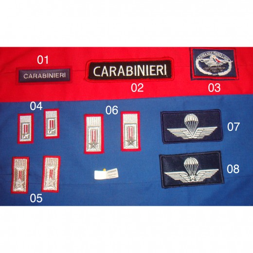 BUFFETTERIA VARIA PER JAKET e TUTA OP CARABINIERI 