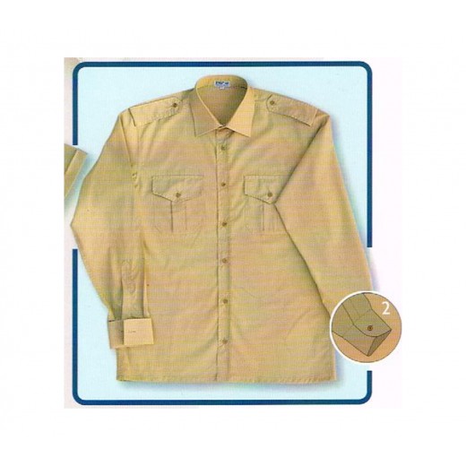 CAMICIA KAKI DIVISA INVERNALE  ESERCITO ITALIANO TASCHINI E SPALLINE